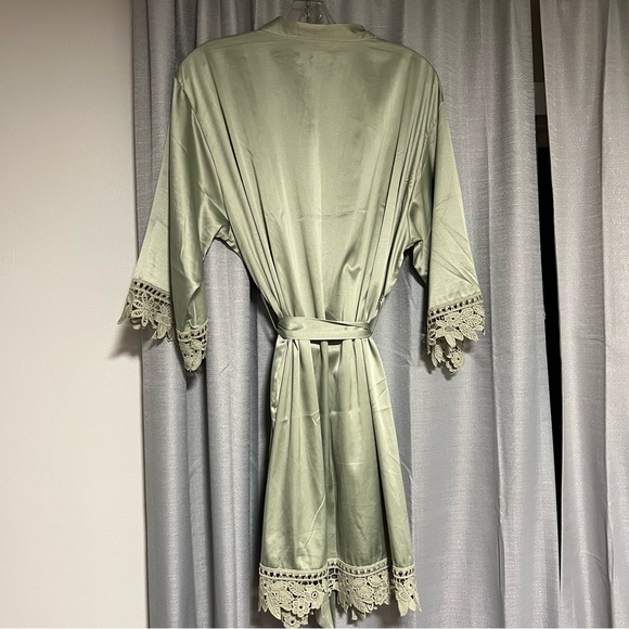 Sage Green Bridesmaid Robe - Picture 2 of 3